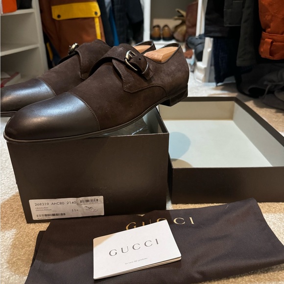 Men’s Gucci Cocoa Dress Shoes Size 11+ - Picture 1 of 6